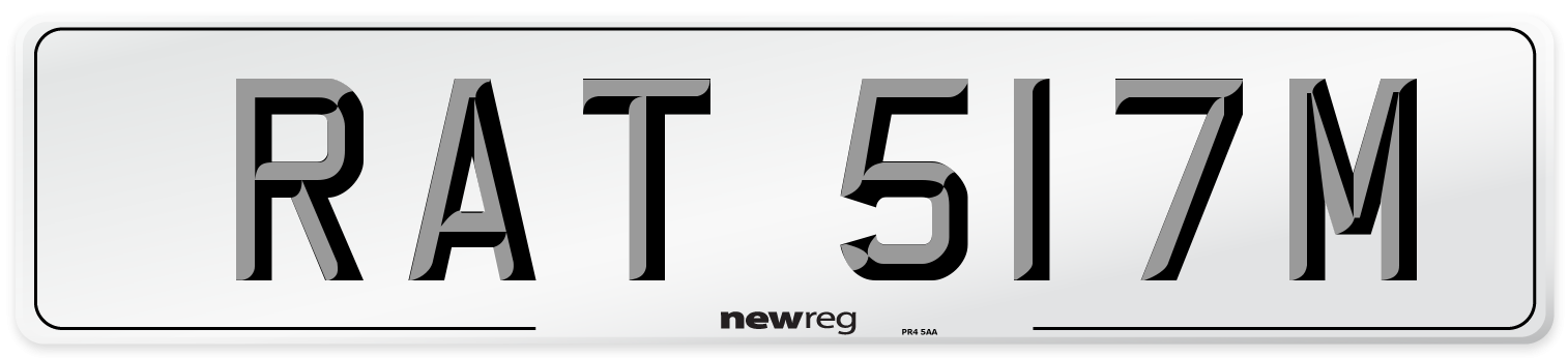 RAT 517M Number Plate from New Reg